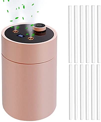 Cytheria 600ml Indoor Plant Humidifier, Mini Cold Mist Portable 2000mAh Battery Operated, USB Desk Humidifier with 10 Filter Sticks, 4 Sprays Mode, Auto Shut-Off, Whisper Quiet for Babies – Pink