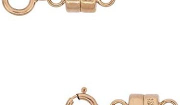 14k Rose Gold-Filled 4 mm Magnetic Clasp Converter for Light Necklaces USA, Square Edge 5.5 mm Spring Ring