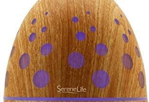 SereneLife SereneLife-2-in-1 Aroma Diffuser & Humidifier with Warm Glowing LED Lights Brown (SLFRSHAR14)