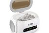 DK SONIC 42KHz Sonic Cleaner with Digital Timer and Basket for Jewelry, Ring, Eyeglasses, Denture, Watchband, Coins, Small Metal Parts, Daily Necessaries, etc (600ML-white, 110V)