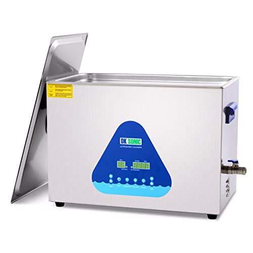 DK SONIC Ultrasonic Cleaner with Digital Timer and Basket for Denture, Coins, Record, Daily Necessaries, Lab Tools, Metal Parts, Carburetor, Brass, Auto Parts, Engine Parts, etc (30L, 110V)