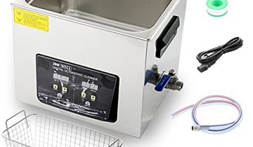 JOMWECL 10L Professional Ultrasonic Cleaner with Timer Heater，Deep Cleaning in Jewelry Store Lab Automotive,Inclined Plate Control