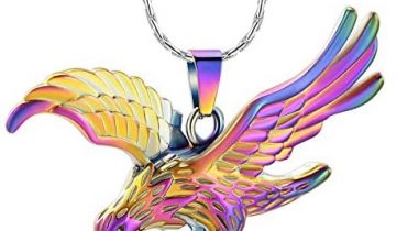 constantlife Cremation Jewelry for Ashes Stainless Steel Eagle Memorial Urn Necklace Keepsake Pendant for Human Pets