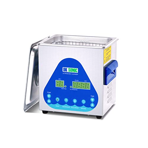 DK SONIC Ultrasonic Cleaner with Digital Timer and Basket for Denture, Coins, Record, Daily Necessaries, Lab Tools, Metal Parts, Carburetor, Brass, Auto Parts, Engine Parts, etc
