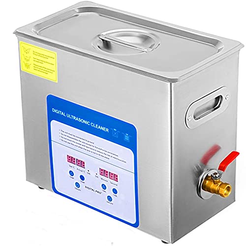 VEVOR 6L Professional Ultrasonic Cleaner 316&304 Stainless Steel 40kHZ Digital Lab Ultrasonic Cleaner with Heater&Timer for Jewelry Watch Glasses Circuit Board Dentures Parts
