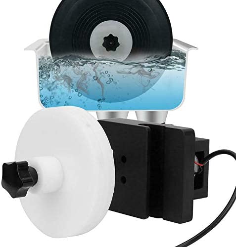 ZHANGLI Ultrasonic Vinyl Record Cleaner Rack, Rotating Adjustable Power Audio Bracket Cleaning Accessories, Album Washer Machine