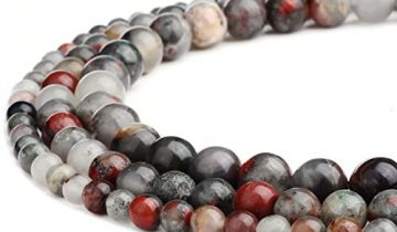 RUBYCA Wholesale Natural Fancy Jasper Gemstone Round Loose Beads for Jewelry Making 1 Strand – 6mm