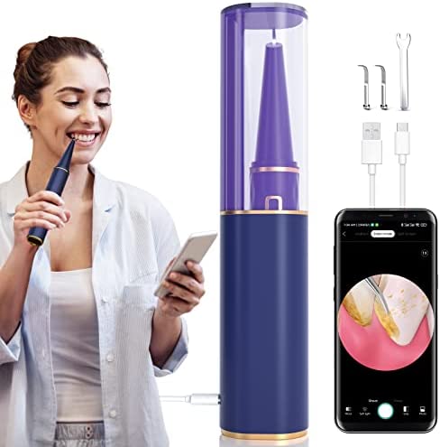 Plaque Remover for Teeth with 1080P HD WiFi Camera | Electric Tooth Cleaner Calculus Remover, Wireless Teeth Cleaning Kit for Adults