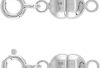 Sterling Silver 7 mm Magnetic Clasp Converter for Necklaces Italy, Large Size
