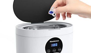 Ultrasonic Cleaner, 600ML Portable Professional Ultrasonic Jewelry Cleaner Machine with 5 Digital Timer and Degas, for Cleaning Jewelry, Ring, Silver, Dentures, Glasses and Watches