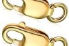 SPARIK ENJOY 14K Magnetic Necklaces Clasp 2 Lobster Claws Converter Closures Jewelry Clasps Connector Chain Extender Locking Magnetic Jewelry Making Supplies for DIY Necklace (4 pcs 14K Lobster Claw)