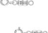 Sterling Silver 4 mm Magnetic Clasp Converter for Light Necklaces Italy, Small Size