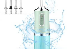 Water Flosses Cordless 240ML Portable Water Flosses with 4 Nozzles, Teeth Cleaner IPX7 Waterproof Chargeable Dental Oral Irrigator with 3 Modes USB Charged for 30 Days Use