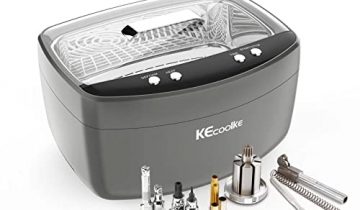 KECOOLKE 2.5L Large Capacity Ultrasonic Cleaner with Degas, Heating and Time Setting 160 Watts Powerful Double Transducers for Jewelry Ring Silver Retainer Tools Denture Coins for Gifts