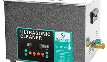 Ultrasonic Cleaner SupRUCCI, 15L Sonic Cleaner Machine with Heater and Basket for Jewelry, Retainer, Resin, Brass, Carburetor, Injector, Metal Parts, Engine Parts, Motor Repair Tools(15L, 360W)