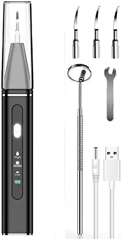 Magentak Plaque Remover for Teeth, Electric Dental Tools to Remove Plaque,Tartar and Calculus, Plaque Remover with 3 Modes & LED Light ,100% Safe(Black)