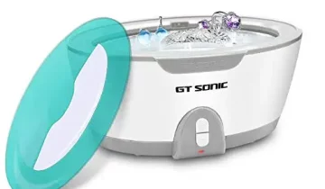 Ultrasonic Cleaner,Detachable Ultrasonic Dental Cleaner with Special Denture Tray&Handle,40kHz Ultrasonic Jewelry Cleaner with 5min Auto Shut-Off for Denture Jewelry Necklaces Rings Glasses Watches