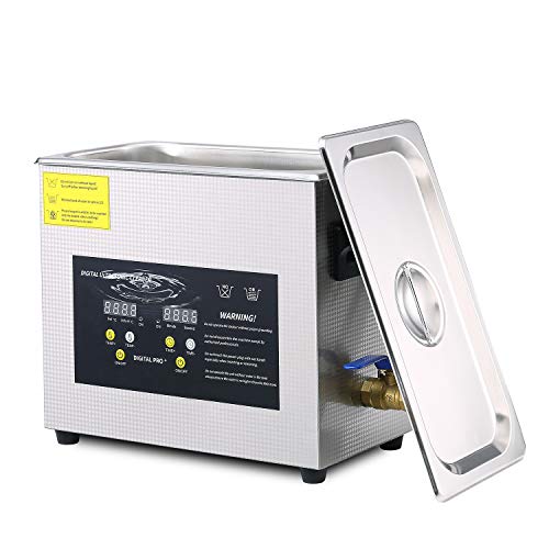 Ultrasonic Cleaner 6.5L Digital Timer Heater Ultrasonic Carburetor Parts Cleaners SUS 304