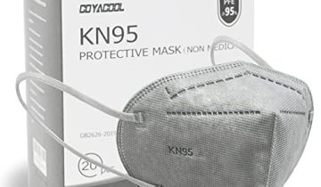Coyacool KN95 Mask 20Pcs Face Mask, Individually Packaged 5-Ply Breathable & Comfortable Safety Disposable Face Masks, Filter Efficiency≥95% Protection Against PM2.5,Dust Cup Dust Mask, Gray