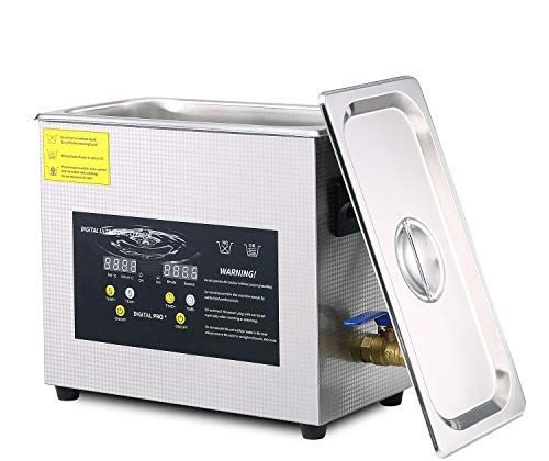 Rio & Dio 6.5L Ultrasonic Cleaner with Digital Timer&Heater Professional 180W Ultrasonic Cleaner for Watch Glasses Tools Instruments Industrial Parts Cleaning