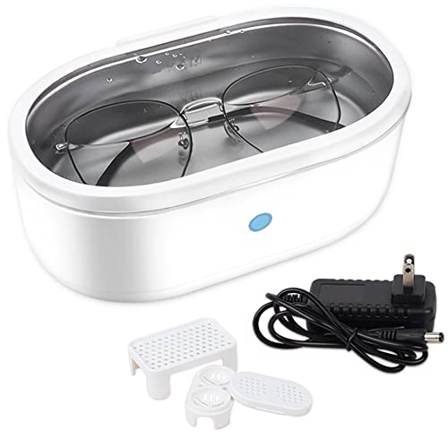 Ultrasonic Jewelry Cleaner for All Jewelry, High Capacity SUS304 Tank, 48KHz Portable and Low Noise Ultrasonic Machine for Ring, Earrings, Necklace, Silver, Retainer, Eyeglass, Watches, Coins, Razors