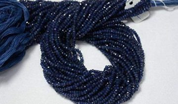LKBEADS Iolite Beads, Faceted Rondelle Beads, Iolite Rondelles, Gemstone For Jewelry, 13.5 Inch Strand, 3 mm Approx Code-HIGH-24343