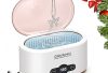Ultrasonic Jewelry Cleaner 650ML, 45kHz Portable Household Ultrasonic Cleaning Machine with Removable Power Cord & Digital Timer, Silver Jewelry Cleaner for Eyeglasses, Watches, Rings, Coins, Denture