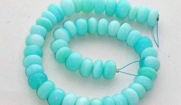 LKBEADS PERUVIAN OPAL smooth beads,sky blue Peru opal smooth rondelles,Very nice quality, 8.5 mm – 10 mm approx,10.5 Inch Long strand[E1328] Code-HIGH-33231