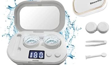 Contact Lens Cleaner Machine Ultrasonic Portable Contact Lens Cleaner Auto Contact Lens Cleaning Machine with USB Charger Led Display for Daily Care Fast Cleaning Soft and Hard Contact Lenses