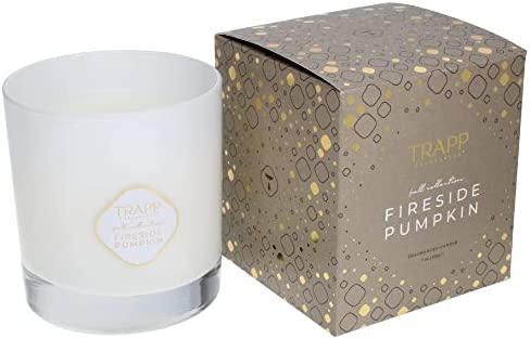 Trapp 7oz Seasonal Scented Candle – Fireside Pumpkin – Fragranced Luxury Candle, up to 50 Hour Burn – Notes of New England Pumpkin, Smoky Spices, Smoldering Coals