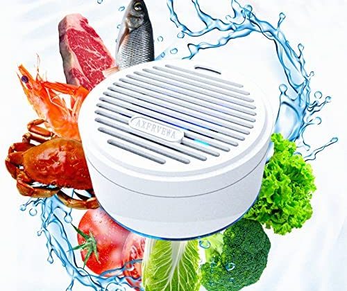 AXFRVEWA Fruit and Vegetable Washer, Fruit Washer, OH ion Purification Technology Cleaning Vegetables, Fruits, Rice, Tableware Fruit Purifier Home Good Helper (White)