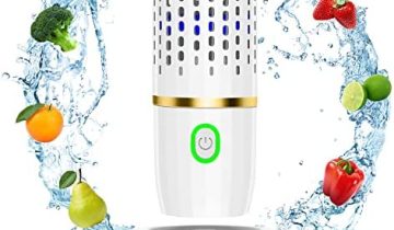 Fruit and Vegetable Purifier Washing Machine,Capsule Shape Disinfection Machine,OH-ion Purification Technology for Cleaning Fruits and Vegetables,Rice,Meat(White)