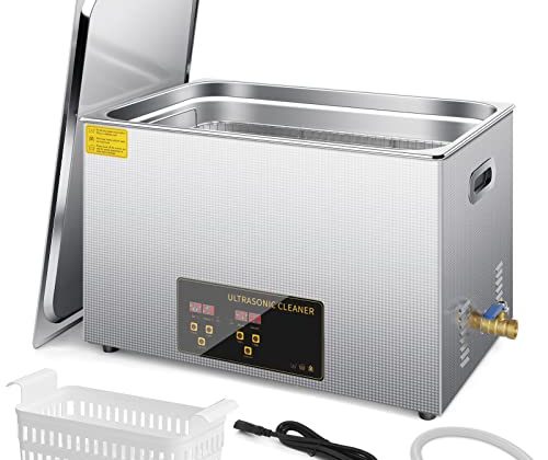 Olenyer 30L Ultrasonic Cleaner Machine with Heater and Timer Lab Professional Ultra Sonic Glasses Cleaning Hypersonic Heated Large Carburetor for Eyeglass,Jewelry,Gun Parts,Watches,Denture