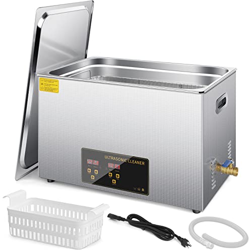 Olenyer 30L Ultrasonic Cleaner Machine with Heater and Timer Lab Professional Ultra Sonic Glasses Cleaning Hypersonic Heated Large Carburetor for Eyeglass,Jewelry,Gun Parts,Watches,Denture