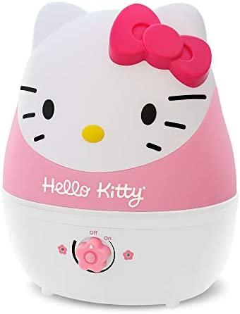 Crane Adorables Ultrasonic Humidifiers for Bedroom and Baby Nursery, 1 Gallon Cool Mist Air Humidifier for Large Room or Kid’s Room, Humidifier Filters Optional, Hello Kitty