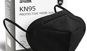 Coyacool KN95 Mask 20Pcs Face Mask, Individually Packaged 5-Ply Breathable & Comfortable Safety Disposable Face Masks, Filter Efficiency≥95% Protection Against PM2.5,Dust Cup Dust Mask, Black
