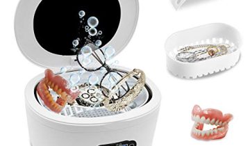 Ultrasonic Jewelry Cleaner -Silver Cleaner for Jewelry Rings Eyeglasses Watches Coins Tools Razors Earrings Necklaces Dentures,Waterproof with Five Digital Timer and 25 Ounces Tank