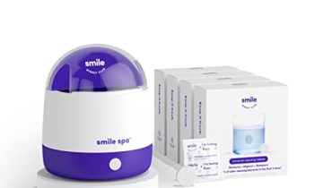 SmileDirectClub Mighty Clean Set, Ultrasonic and UV Cleaning Machine for Aligners, Retainers, and Denture, 128 Retainer Cleaning Tablets, Safe and Minty Fresh