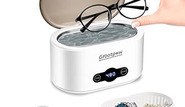 18 Oz Ultrasonic Jewelry Cleaner, Ultrasonic Cleaner with 5 Digital Timer, SUS 304 Tank, Watch Holder, 45kHz Jewelry Cleaner Ultrasonic Machine for Eyeglasses, Watches, Rings, Dentures, Silver