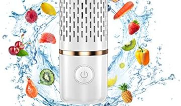 Fabenix Fruit and Vegetable Cleaning Machine, Fruit and Vegetable Cleaner, USB Wireless Food Purifier, Cleaner Device for Washing Fruits, Vegetables, Rice, Meat and Tableware (White)