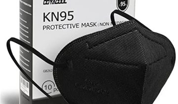 Coyacool KN95 Mask 10Pcs Face Mask, Individually Packaged 5-Ply Breathable & Comfortable Safety Disposable Face Masks, Filter Efficiency≥95% Protection Against PM2.5,Dust Cup Dust Mask, Black