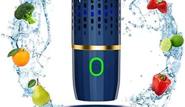 Fruit and Vegetable Purifier Washing Machine,Capsule Shape Disinfection Machine,OH-ion Purification Technology for Cleaning Fruits and Vegetables,Rice,Meat(Blue)