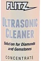 Flitz Ultrasonic Cleaner Solution Concentrate – Jewelry Cleaner for Silver, Gold, Diamonds, Gemstones, Sterling Silver – Liquid Jewelry Cleaner Works Like Magic in Ultrasonic Jewelry Cleaner to Revive Dull and Discolored Jewelry, Made in USA, 8 oz.