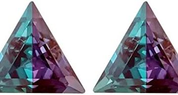 Instagem Lab Created Alexandrite Trainagle Shape AAA Quality Pair from 3MM-6MM