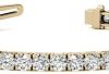 3MM Round Cut Brilliant Moissanite (VVS1 Clarity D Color) Tennis Bracelet 4 Inch To 8 Inch Hip Hop Jewelry 10K 14K 18K Gold Jewelry For Women Classic Bracelets for Women Men