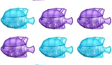 Charlux Humidifier Tank Cleaner Fish Compatible with Drop, Droplet, Adorable, Warm&Cool Mist Humidifiers and Fish Tank, Universal, 1.75″ x2.55″ (Blue+Purple(10pcs))
