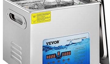 VEVOR Ultrasonic Cleaner, 36KHz~40KHz Adjustable Frequency, 10L 110V, Ultrasonic Cleaning Machine w/Digital Timer and Heater, Lab Sonic Cleaner for Jewelry Watch Eyeglasses Coins, FCC/CE/RoHS Listed