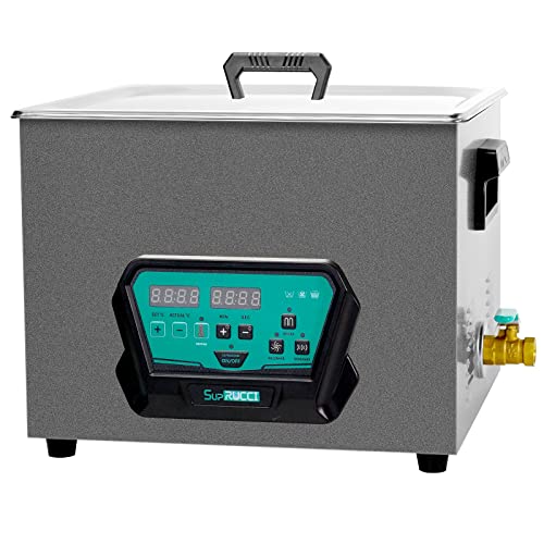 SupRUCCI Ultrasonic Cleaner Large, New (3.9gal)15L Ultrasonic Cleaner with Heater and Timer, Professional for Cleaning Brass Main Board Electronic Parts Carb, etc.