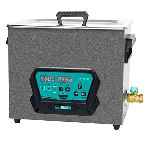 SupRUCCI Ultrasonic Cleaner, New 1.6gal Lab Ultrasonic Cleaner 6L with Heater and Timer, Professional for Cleaning Eyeglass Main Board Electronic Parts Carburetor, etc.