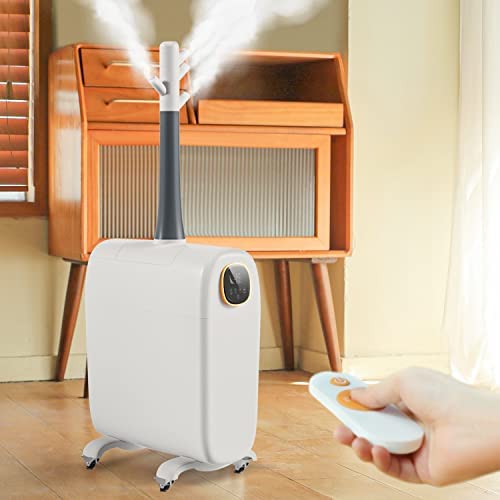Humidifiers for Large Room Home, 6.6Gal/25L Large Humidifier Whole House Humidifier 3000 sq.ft, Cool Mist Top Fill Floor Commercial and Industrial Humidifiers, 360° Nozzle Sets, 3 Speed, Remote